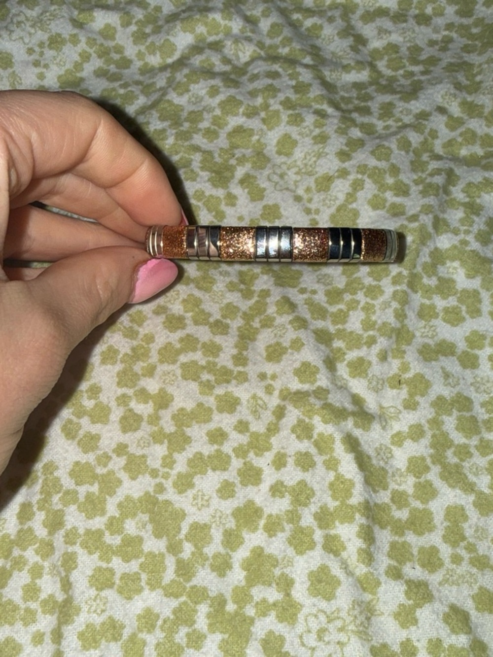Vintage Sparkling Two-Tone Bracelet - Rose Gold & Silver